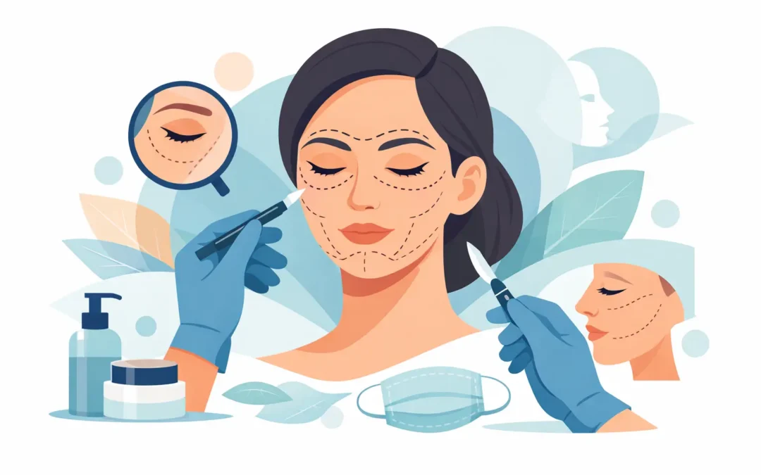 Guía de cirugía facial estética clara y segura